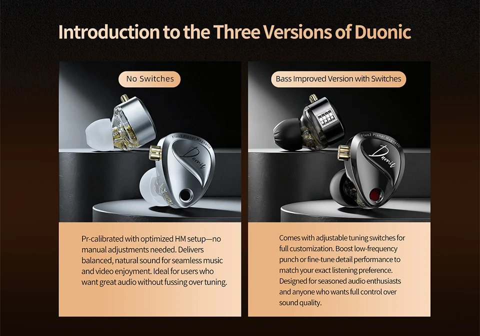 KZ Duonic Black Version Bass Switches Type-C